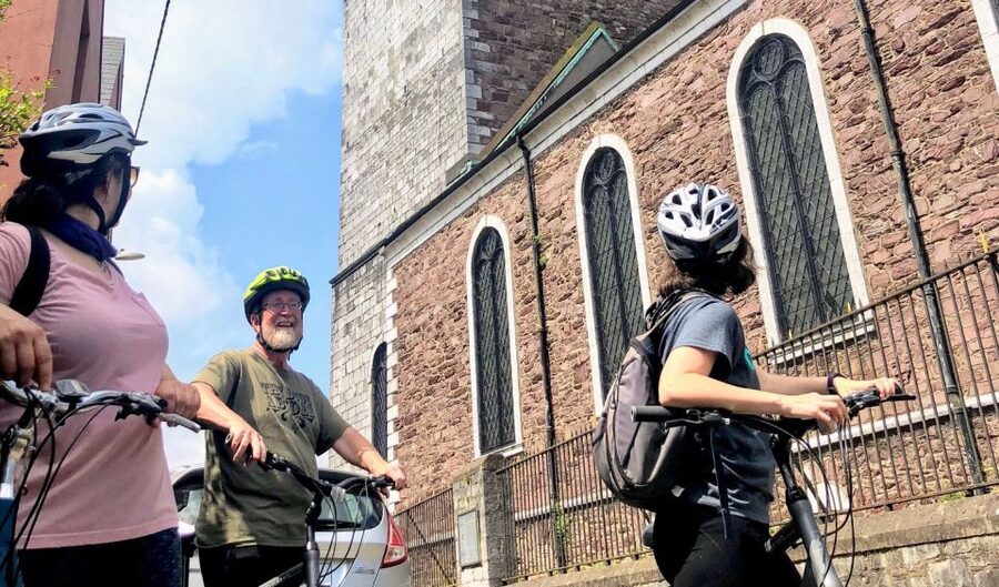 Cork: Cork City Cycle Tour - Regular Bike - Setting off beside Saint Patrick’s Quay