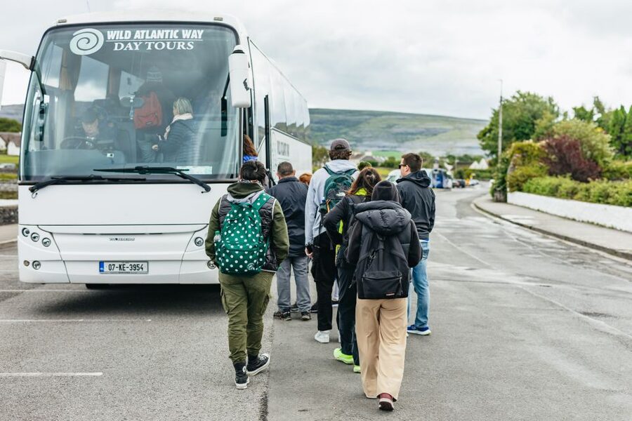 From Galway: Full-Day Cliffs of Moher & Burren Guided Tour - Seeing the Burren from the bus